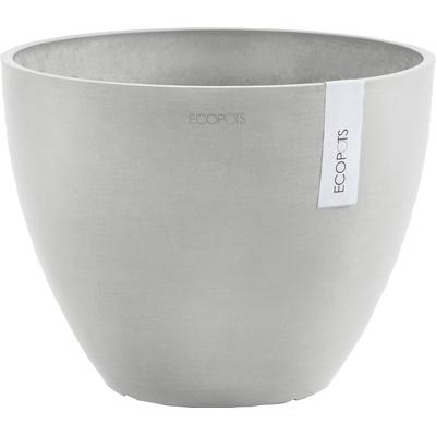 Blumentopf ECOPOTS "ANTWERP White Grey" Pflanzgefäße Gr. B/H/T: 50cm x 37,5cm x 50cm, grau (weiß/grau) BxTxH: 50x50x37,5 cm