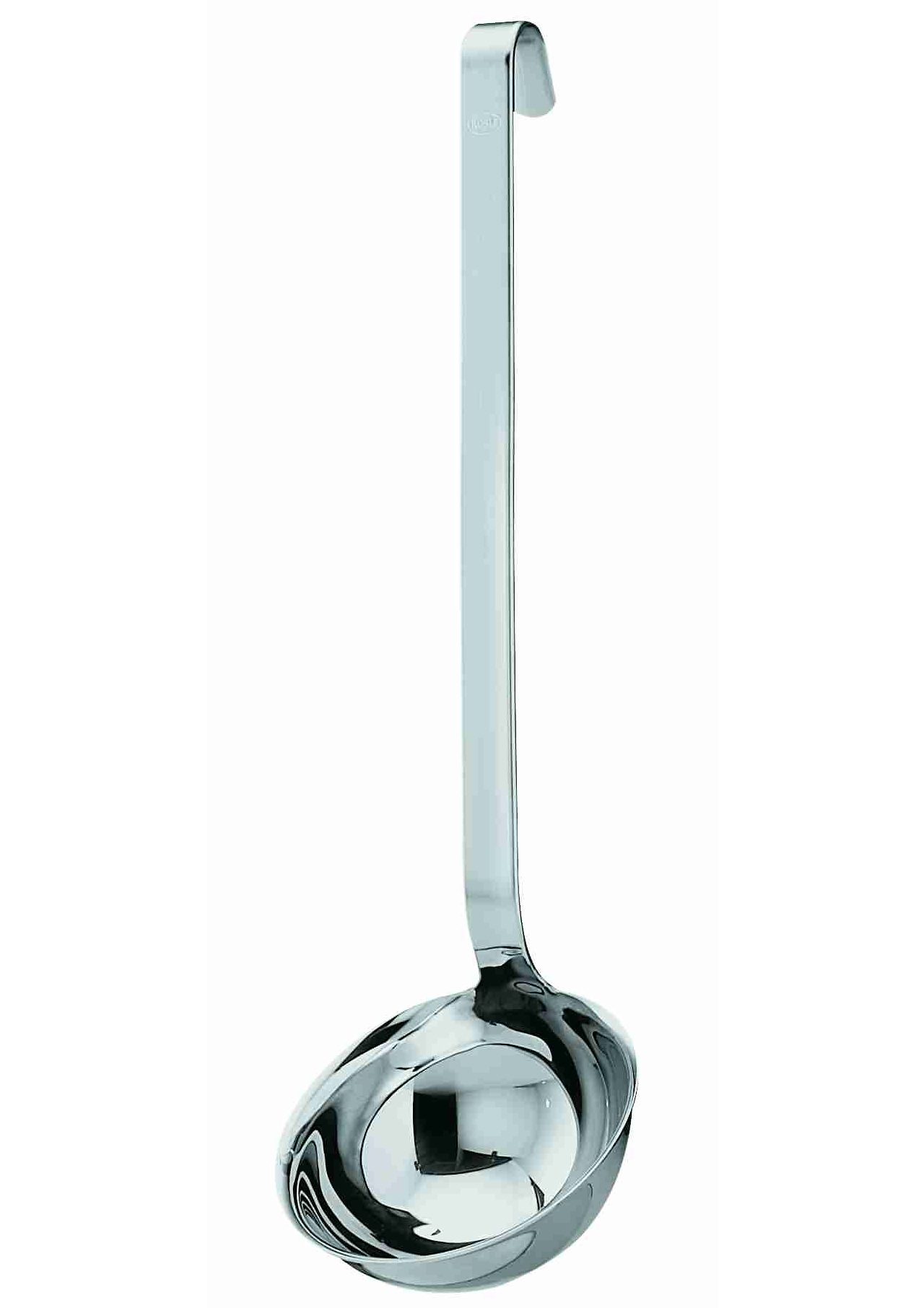 Schöpflöffel RÖSLE, silber (edelstahlfarben), Ø:10,7cm, Edelstahl 18/10, Kochlöffel, Schöpfkelle mit Hakengriff, Edelstahl 18/10, spülmaschinengeeignet Image