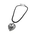 Kette mit Anhänger ALLGÄU REBELL "Sandy", Damen, Gr. one size, Metall, schwarz, Basic, Halsketten, mit Herzanhänger