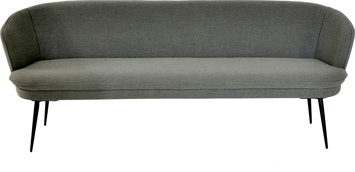 Polsterbank K+W KOMFORT & WOHNEN "ZOOM", braun (schlamm 72), B:222cm H:87cm T:66cm, Sitzbänke, 3-Sitzer Polsterbank mit dekorativen Keder