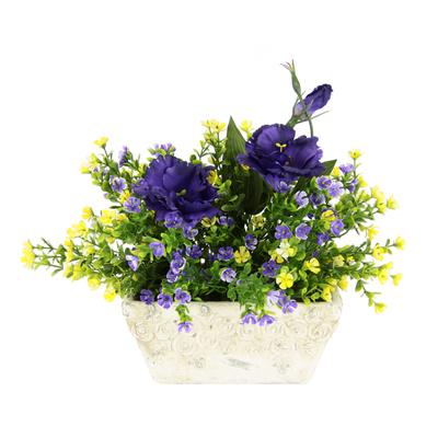 Kunstpflanze I.GE.A., gelb (gelb, violett), B:30cm H:28cm T:24cm, Polyester, Kunstpflanzen, Arrangement in Schale Image