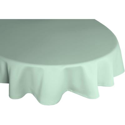 Tischdecke WIRTH "NEWBURY" Gr. 2, grün (mint), B:130cm L:190cm, Polyester, Baumwolle, Tischdecken, oval Image