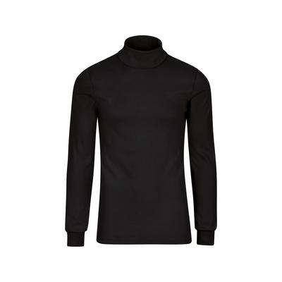 Rollkragenshirt TRIGEMA "TRIGEMA Langarm Ski- und Sport-Rollkragenpullover", Kinder, Gr. 152, schwarz, 100% Baumwolle (Bio-Baumwolle kbA), Basic, Langarm, Shirts Image