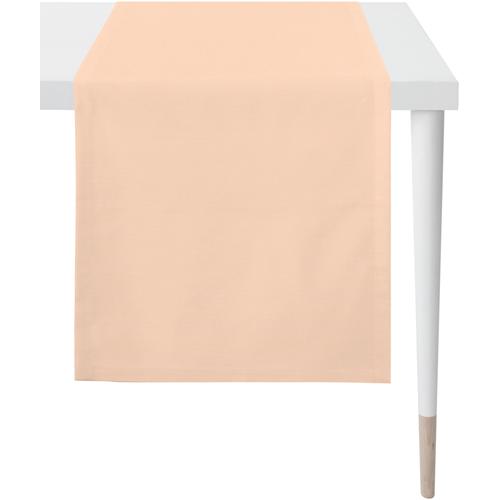 „Tischläufer APELT „“4362 Rips-Uni““ Tischdecken Gr. B/L: 45 cm x 135 cm, 1 St., orange (apricot) Tischläufer UNI-BASIC“