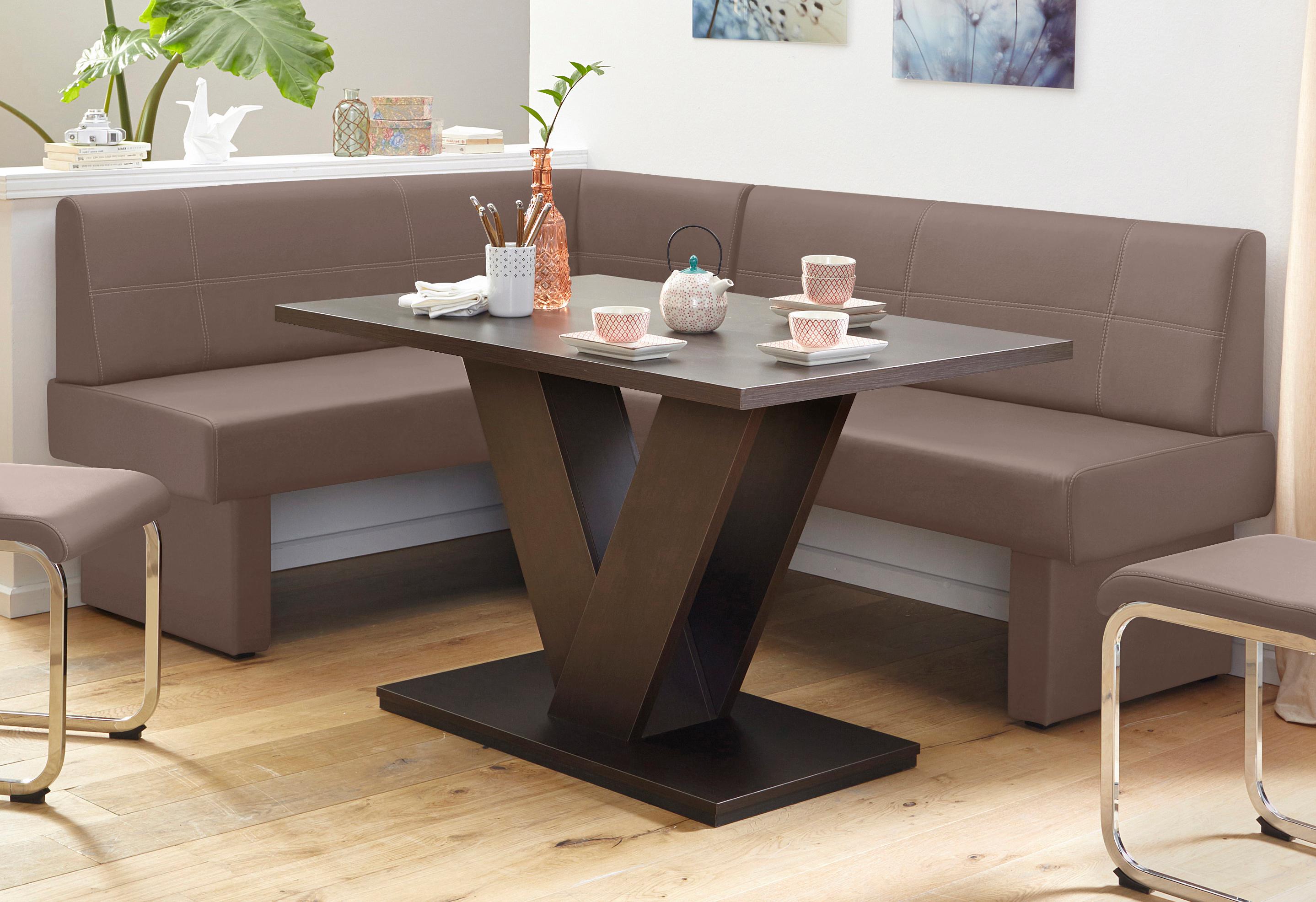 Eckbank HOME AFFAIRE, braun (cappuccino), B:152cm H:89cm T:202cm, Sitzbänke Image