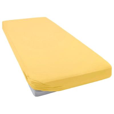 Spannbettlaken BELLANA "Jersey-Elasthan deLuxe", beige (weizen), B:90-100cm L:200-220cm, Jersey-Elasthan, Obermaterial: 95% Baumwolle, 5% Elasthan, Laken, für Boxspringbetten und sehr hohe Matratzen Image