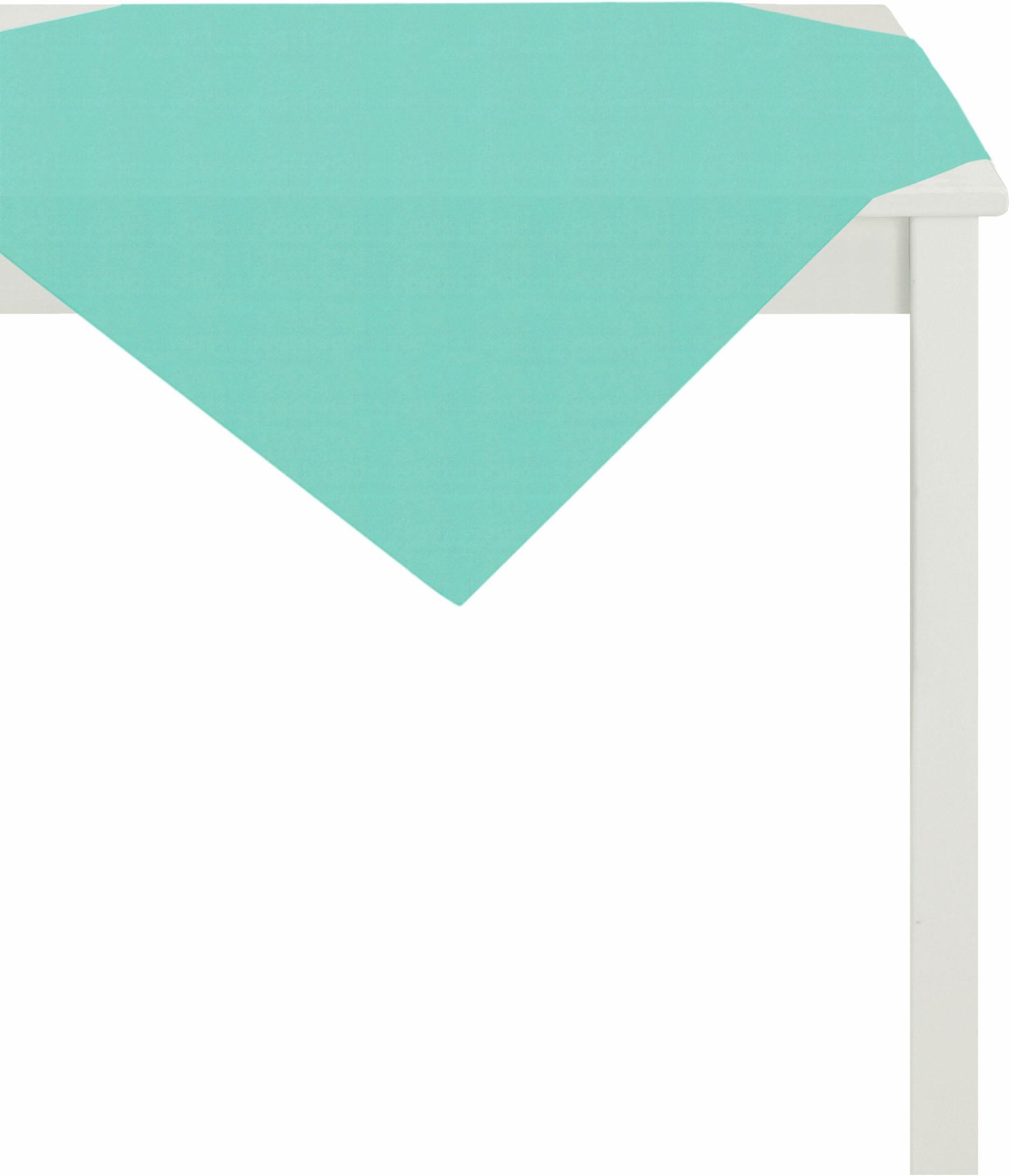 Mitteldecke APELT "3944 UNI BASIC", blau (petrol), B:88cm L:88cm, Baumwolle, Tischdecken Image