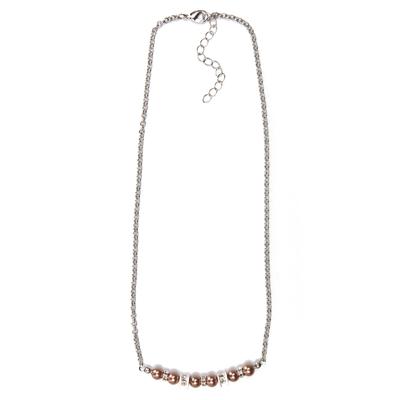 Kette mit Anhänger "Milena", Damen, Gr. one size, Metall, braun, COLLEZIONE ALESSANDRO, Basic, Halsketten, mit Glassteinen (Swarovski) und Glasperlen Image