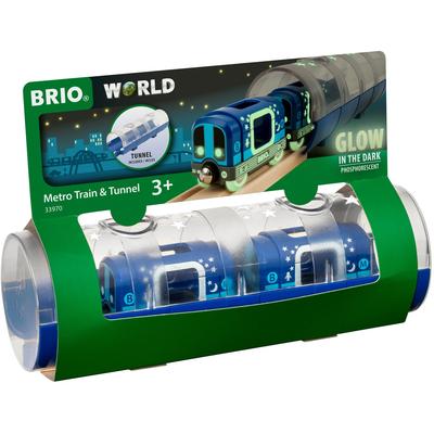 Spielzeug-Zug BRIO "BRIO WORLD, Tunnelbox U-Bahn" Spielzeugfahrzeuge blau Kinder Ab 3-5 Jahren