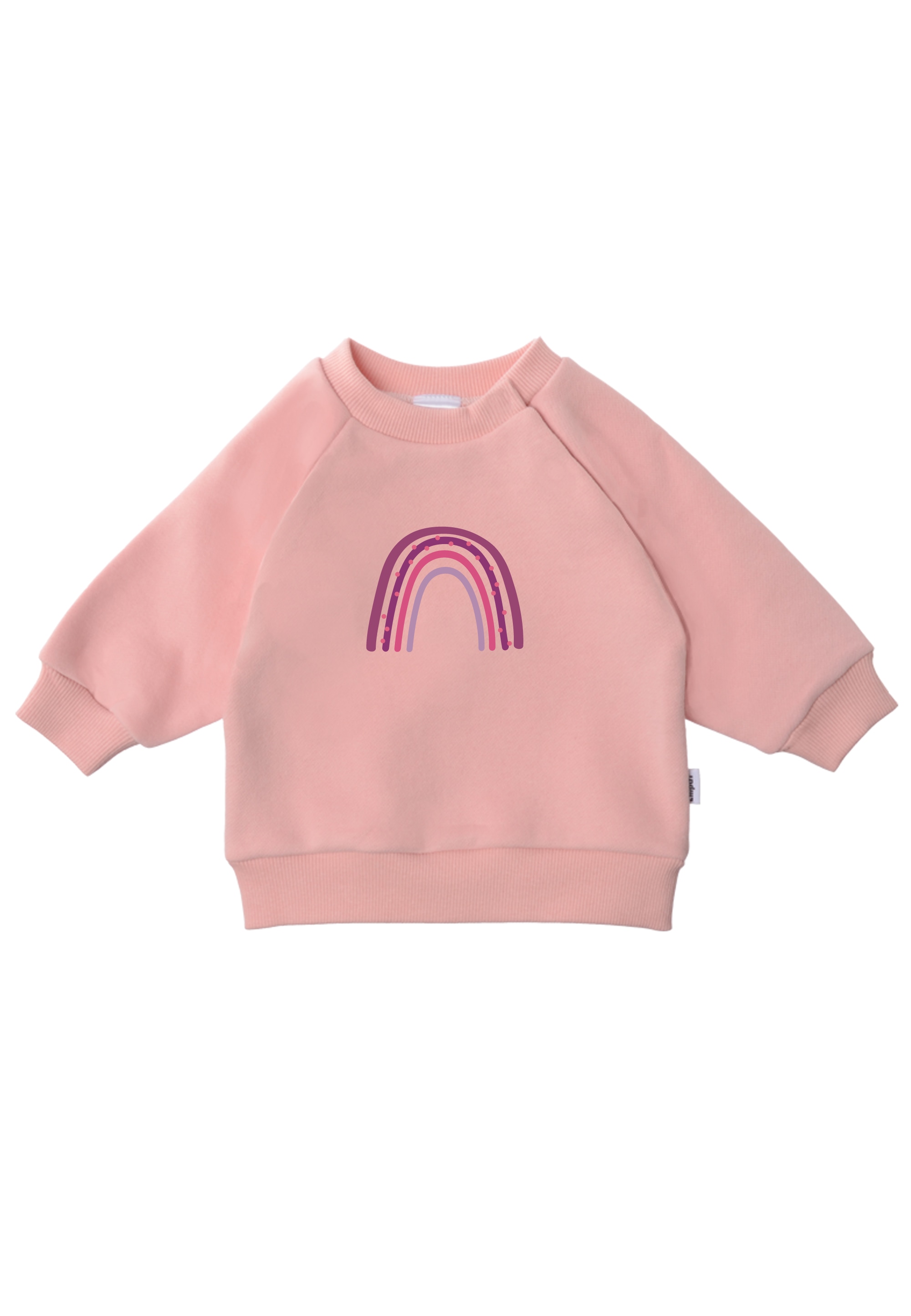 Sweatshirt LILIPUT "Regenbogen", Mädchen, Gr. 74/80, rosa, 80% Baumwolle, 20% Polyester, bedruckt, normal, Rundhals, Sweatshirts Sweatshirt, mit niedlichem Print