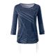 Print-Shirt AMBRIA "Shirt" Gr. 44, blau (marine, weiß, bedruckt) Damen Shirts Jersey