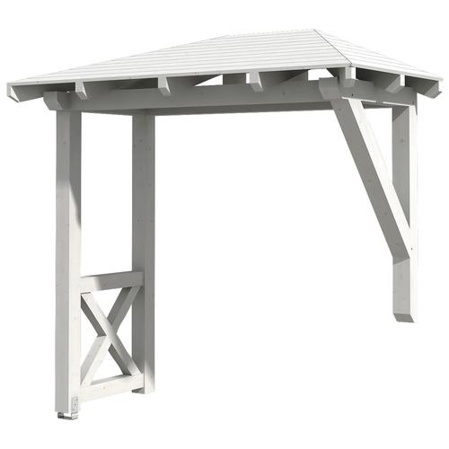„SKANHOLZ Vordach „“Wismar 3″“ Vordächer BxTxH: 258x126x264 cm Gr. B/H/T: 258 cm x 264 cm x 126 cm, Holz, weiß Haustür-Vordächer“