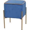 Sitzhocker INOSIGN "Liano" Hocker Gr. H/T: 47 cm x 36 cm, Samtstruktur, blau Sitzsäcke Sitzhocker