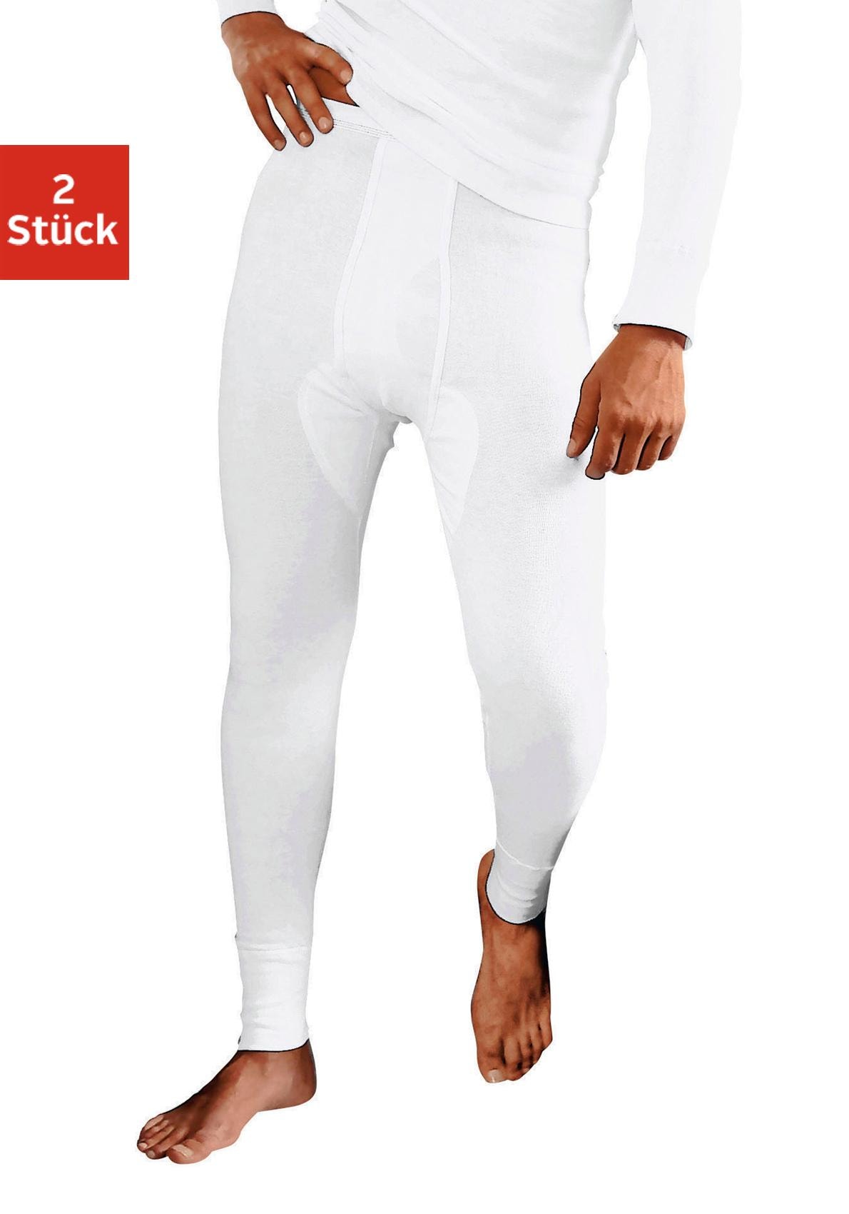 Lange Unterhose CLIPPER, Herren, Gr. 7, weiß, Doppelripp, Obermaterial: 100% Baumwolle, unifarben, körpernah, Unterhosen, Doppelripp Image