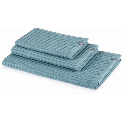 Handtuch MÖVE "Piquée", blau (eisblau), B:50cm L:100cm, Waffelpiquu00e9, Obermaterial: 100% Baumwolle, Handtücher (Packung), im Waffelpiquée Image