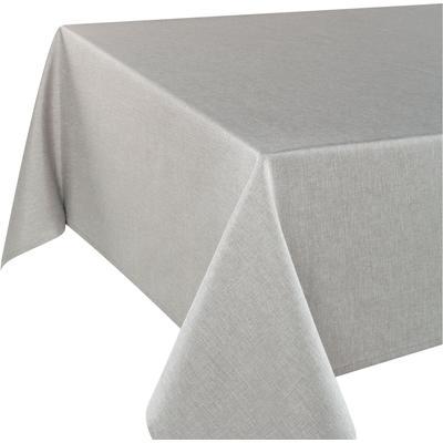 Tischdecke DELINDO LIFESTYLE "WIEN" Gr. 4, grau, Ø:140cm, Polyester, Tischdecken, Fleckabweisend, pflegeleicht, 180 g/m² Image