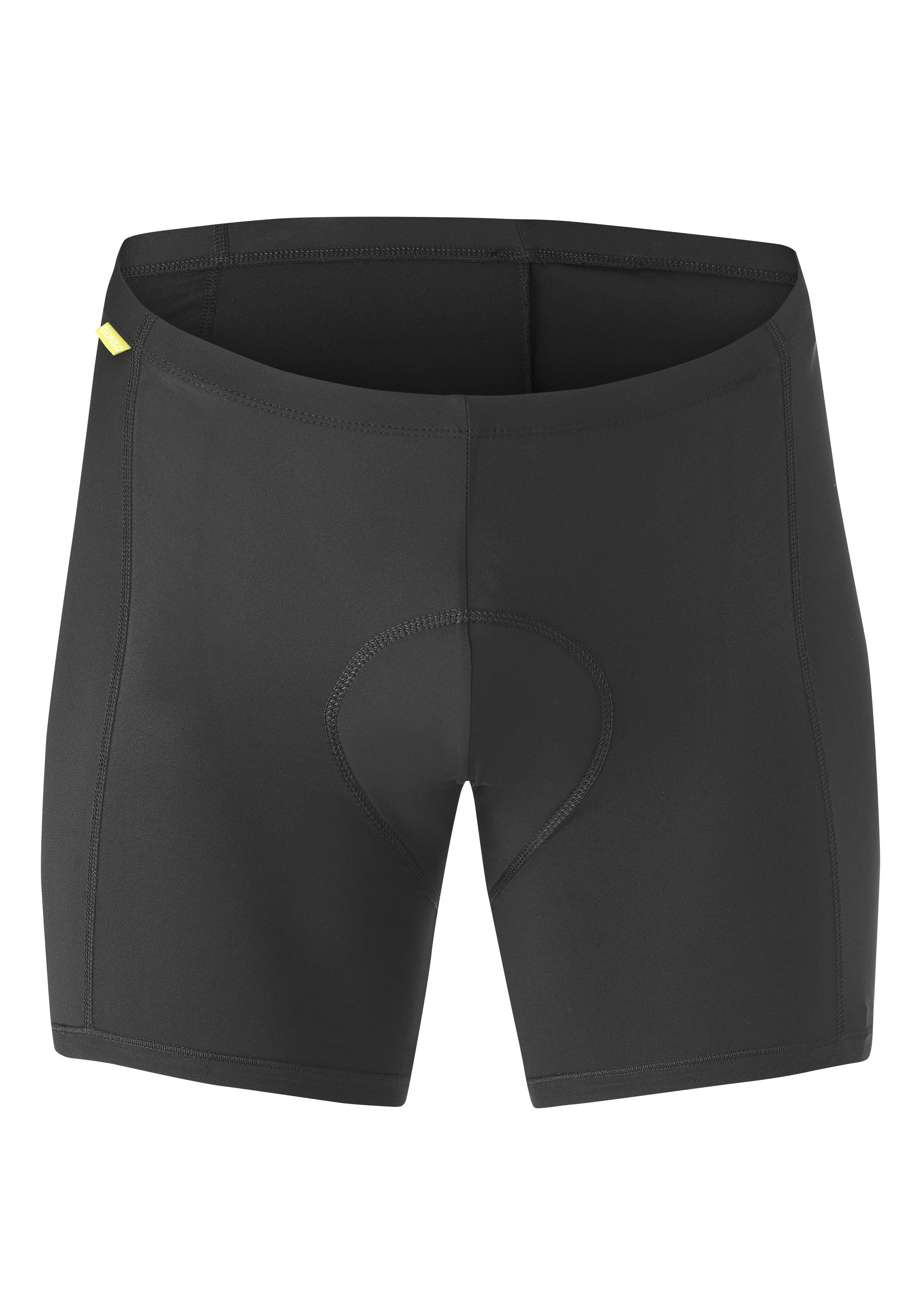 Fahrradhose GONSO "Base Pants M", Herren, Gr. M, Normalgrößen, schwarz, 92% Polyamid, 8% Elastan, Hosen, Herren Fahrradunterhose, atmungsaktive Radhose, Sitzpolster, Tight Fit Image