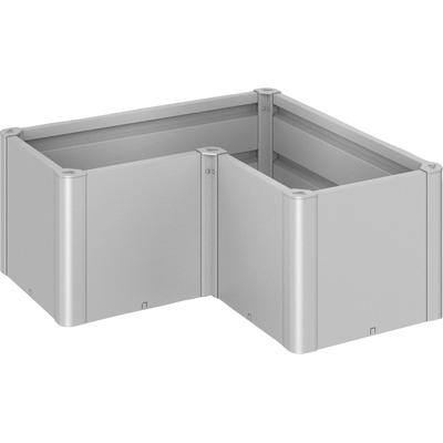 Hochbeet BIOHORT "Belvedere", silber (silberfarben, metallic), B:102cm H:45cm T:102cm, Stahlblech, Pflanzgefäße, BxTxH: 102x102x45 cm