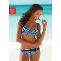 Bügel-Bikini KANGAROOS Gr. 38, Cup B, blau (marine, blau) Damen Bikini-Sets im Retro-Design