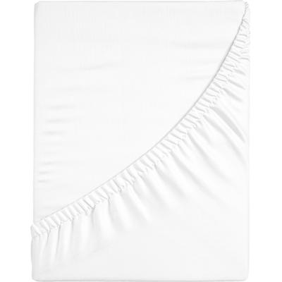 Spannbettlaken CASATEX "Jersey-Elasthan", weiß, B:180-200cm L:200-220cm, Jersey, Obermaterial: 96% Baumwolle, 4% Elasthan, Laken, mit Elasthan Image