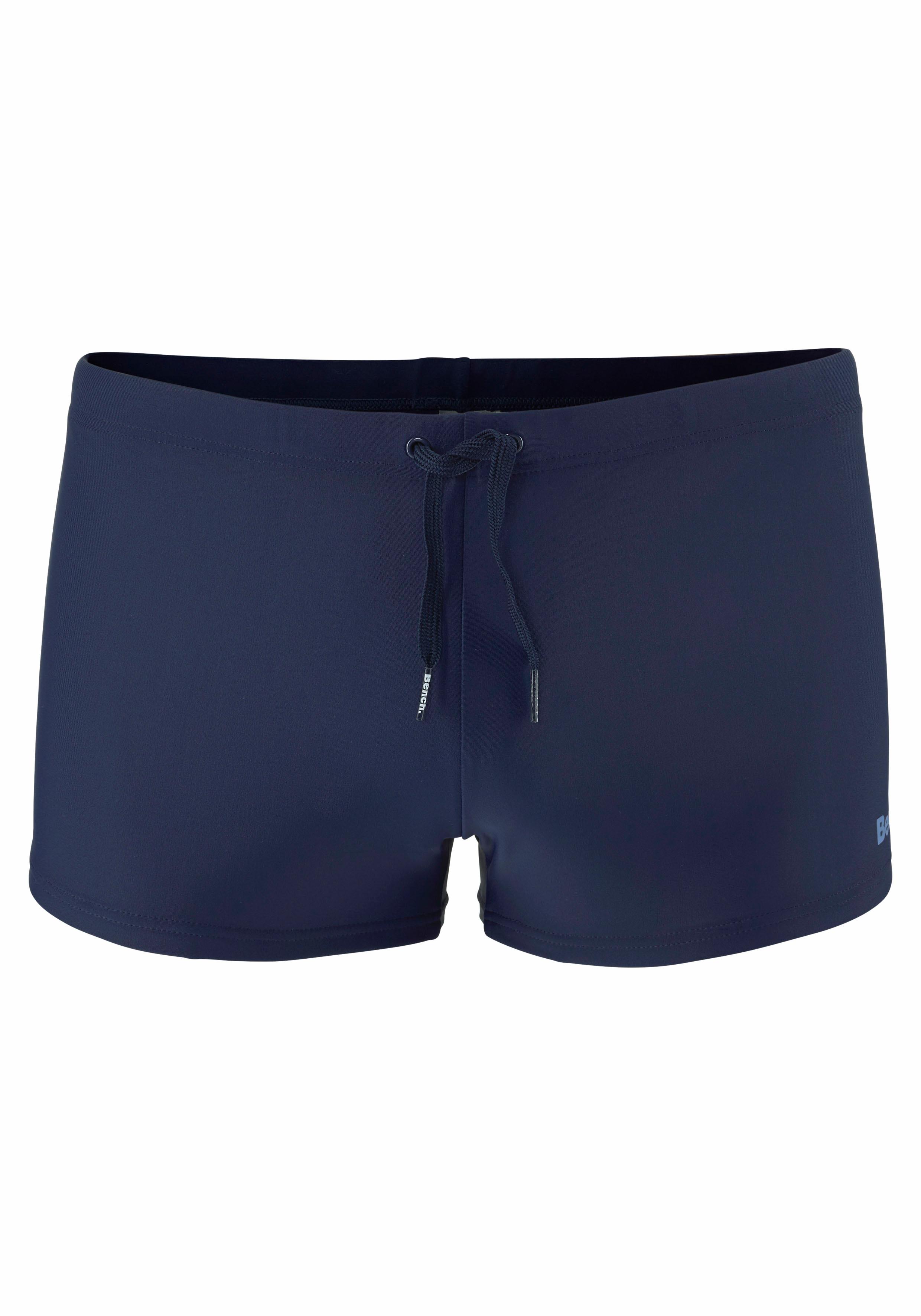 Boxer-Badehose BENCH., Herren, Gr. 4, N-Gr, blau (marine), Polyamid, unifarben, Badehosen, mit Logodruck Image