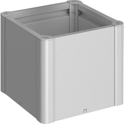 Hochbeet BIOHORT "Belvedere Gr. 50MINI silber-metallic", silber (silberfarben, metallic), B:53cm H:45cm T:53cm, Stahlblech, Pflanzgefäße, BxTxH: 53x53x45 cm