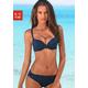 Push-Up-Bikini S.OLIVER Gr. 32, Cup A, blau (dunkelblau) Damen Bikini-Sets Ocean Blue