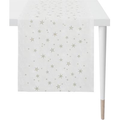 Tischläufer APELT "9600 CHRISTMAS ELEGANCE, Weihnachtsdeko, Weihnachten", beige (natur, goldfarben), B:46cm L:135cm, Polyester, Viskose, Tischdecken, Lurex-Jacquardgewebe Image