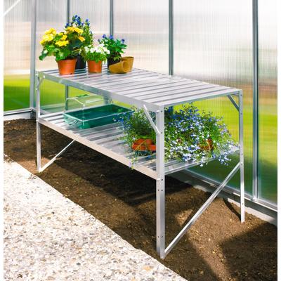Pflanztisch VITAVIA, silber (silberfarben), B:121cm H:76cm T:54cm, Tische, BxTxH: 121x54x76 cm Image