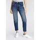 Boyfriend-Jeans HERRLICHER "SHYRA CROPPED ORGANIC" Gr. 30, N-Gr, blau (blue sea 879) Damen Jeans Weite