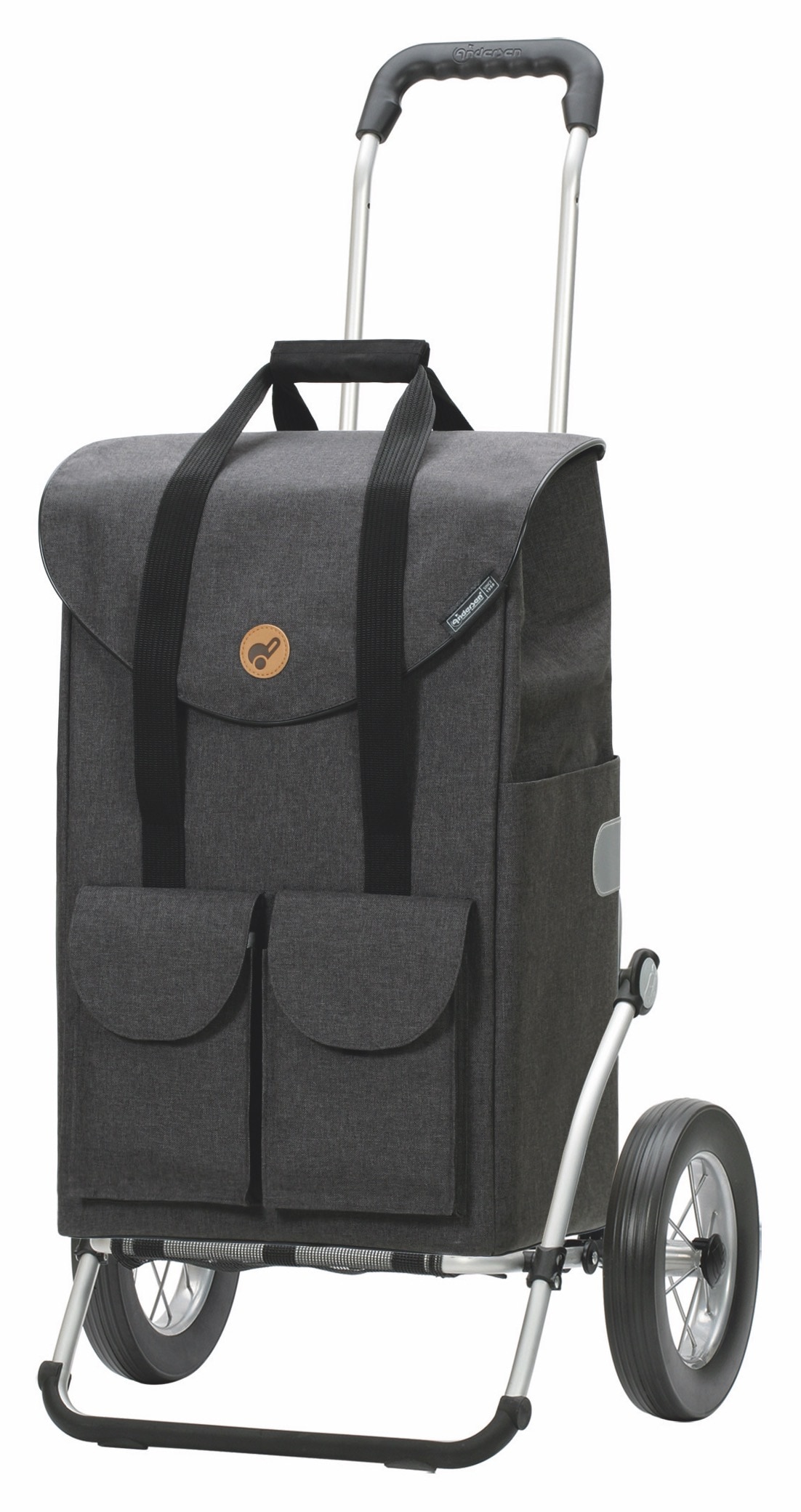 Einkaufstrolley ANDERSEN "Royal Shopper Jacob", grau (anthrazit), B:50cm H:107cm T:30cm, Polyester, Einkaufskörbe Image
