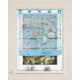 Raffrollo HOME WOHNIDEEN "MARITIM" Raffrollos Gr. 140 cm, einseitig verschiebbar, Schlaufen, 120 cm, blau Raffrollos transparent