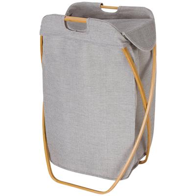 Wäschekorb MÖVE, grau, B:39cm H:66cm T:46cm, Bambus, Wäschesammler, mit innovativen Bambusrahmen Image