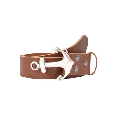 Ledergürtel, Damen, Gr. 110, braun, Leder, RETTUNGSRING BY SHOWROOM 019, unifarben, modisch,casual, Gürtel, mit austauschbarer Schließe »Anker SO19« Image