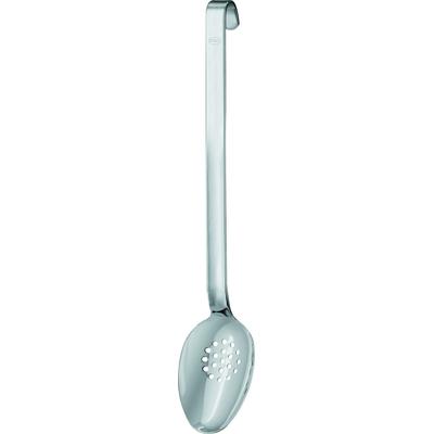 Schöpflöffel RÖSLE, silber (silberfarben), -, Edelstahl 18/10, Kochlöffel, mit Lochung und Hakengriff, Edelstahl 18/10, spülmaschinengeeignet