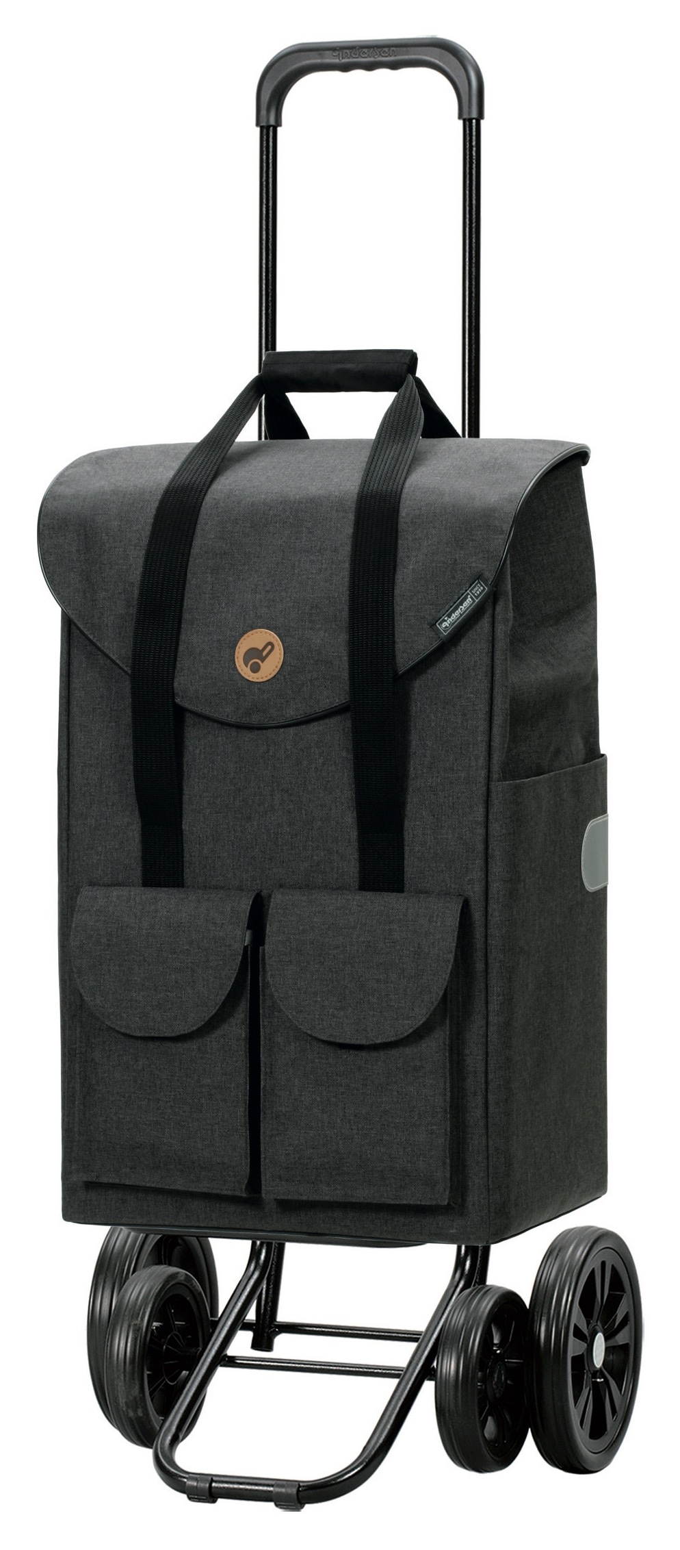 Einkaufstrolley ANDERSEN "Quattro Shopper Jacob", grau (anthrazit), B:42cm H:117cm T:23cm, Polyester, Einkaufskörbe Image