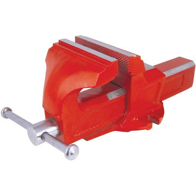 CONNEX Schraubstock Schraubstöcke 125 mm, feststehend silberfarben (rot-silberfarben)