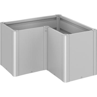 Hochbeet BIOHORT "Belvedere", silber (silberfarben, metallic), B:102cm H:61cm T:102cm, Stahlblech, Pflanzgefäße, BxTxH: 102x102x61 cm