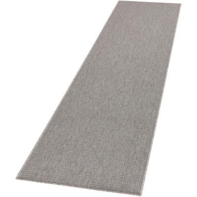 Läufer HANSE HOME "Nature, In- und Outdoor" Gr. 12, silber (silberfarben), B:80cm H:5mm L:250cm, Kunstfaser, Teppiche, Teppich, Wetterfest, Balkon, Flur, Wohnzimmer, Wasserfest, Sisal Optik Image