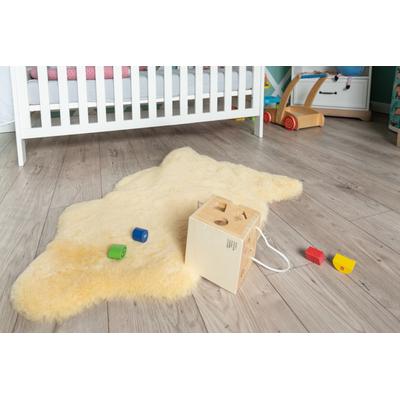 Fellteppich HEITMANN FELLE "Baby-Lammfell" Gr. 41, beige, B:50cm H:30mm L:80cm, Lammfell, Teppiche, echtes Lammfell, waschbar, Kinderzimmer Image