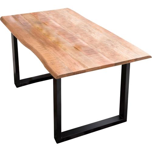 Esstisch SIT Tische Gr. B/H/T: 160 cm x 78 cm x 85 cm, schwarz (natur, schwarz) Esstisch Holz-Esstische Tisch Mangoholz massiv