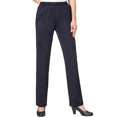 Jerseyhose CLASSIC BASICS, Damen, Gr. 42, Normalgrößen, blau (marine), 100% Polyester, gemustert, unifarben, lang, Hosen Image