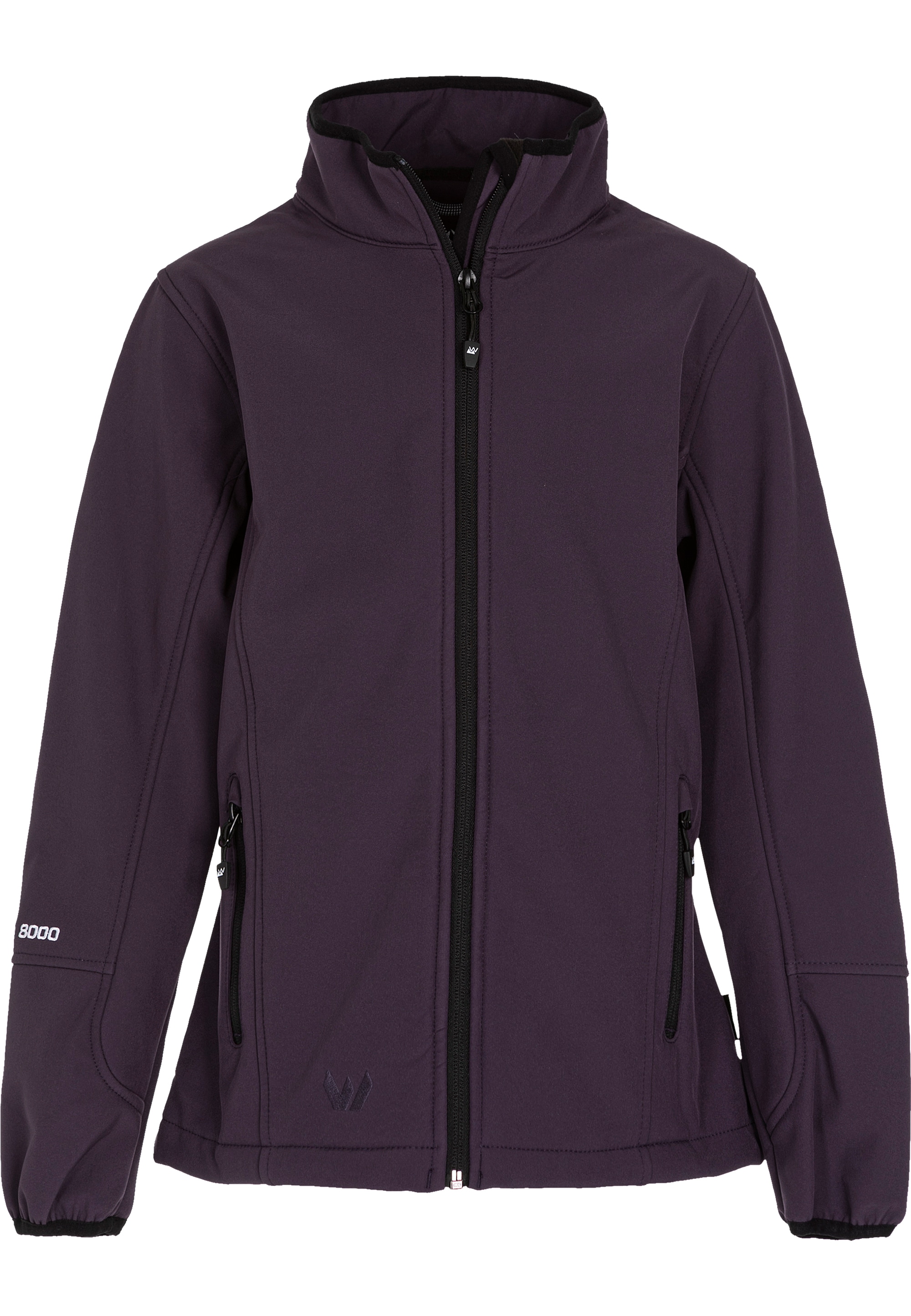 Softshelljacke WHISTLER "Covina junior", Kinder, Gr. 116, lila (dunkellila), 94% Polyester, 6% Elasthan, unifarben, Sportlich, normal, ohne Ausschnitt, Jacken, mit 8.000 mm Wassersäule Image