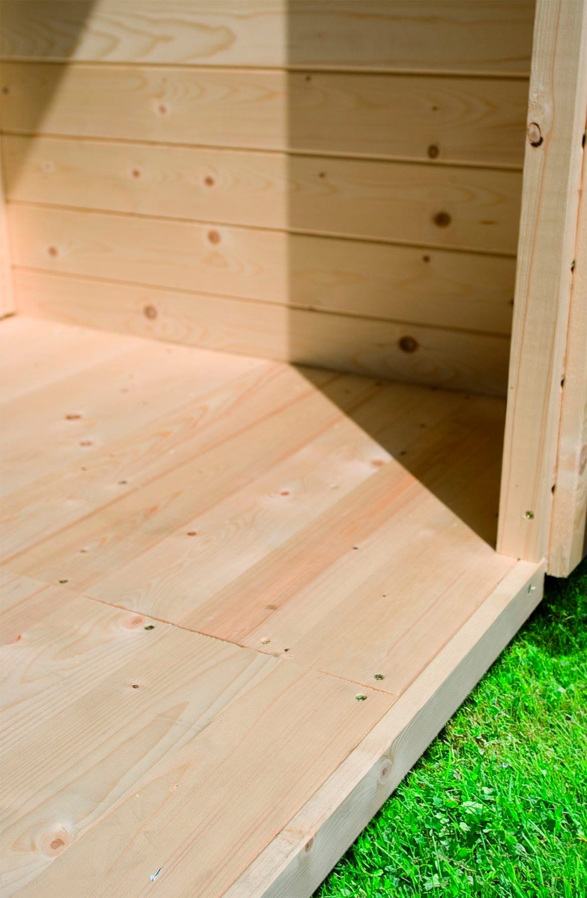 Gartenhaus-Fußboden KARIBU, beige (natur), B:370cm H:0,19cm T:310cm, Holzwerkstoff, Gartenhaus-Fußböden, für Gartenhäuser Image