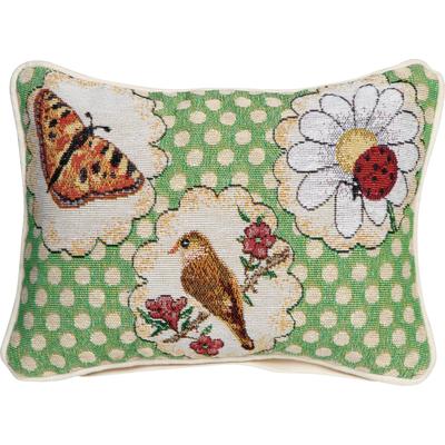 Dekokissen SPRÜGEL "Blütentrio", bunt (bunt, gemustert), B:33cm L:25cm, Jacquard, Dekokissen_Sitzkissen_Kissenhüllen, mit unterschiedlichen Motiven Image