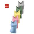 Unterhemd PETITE FLEUR Gr. 58/60, N-Gr, bunt (hellblau, rosa, gelb, grün, grau, meliert) Damen Unterhemden
