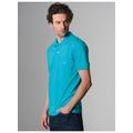 Poloshirt TRIGEMA "TRIGEMA Polohemd mit Brusttasche" Gr. 5XL, blau (azur) Herren Shirts Kurzarm