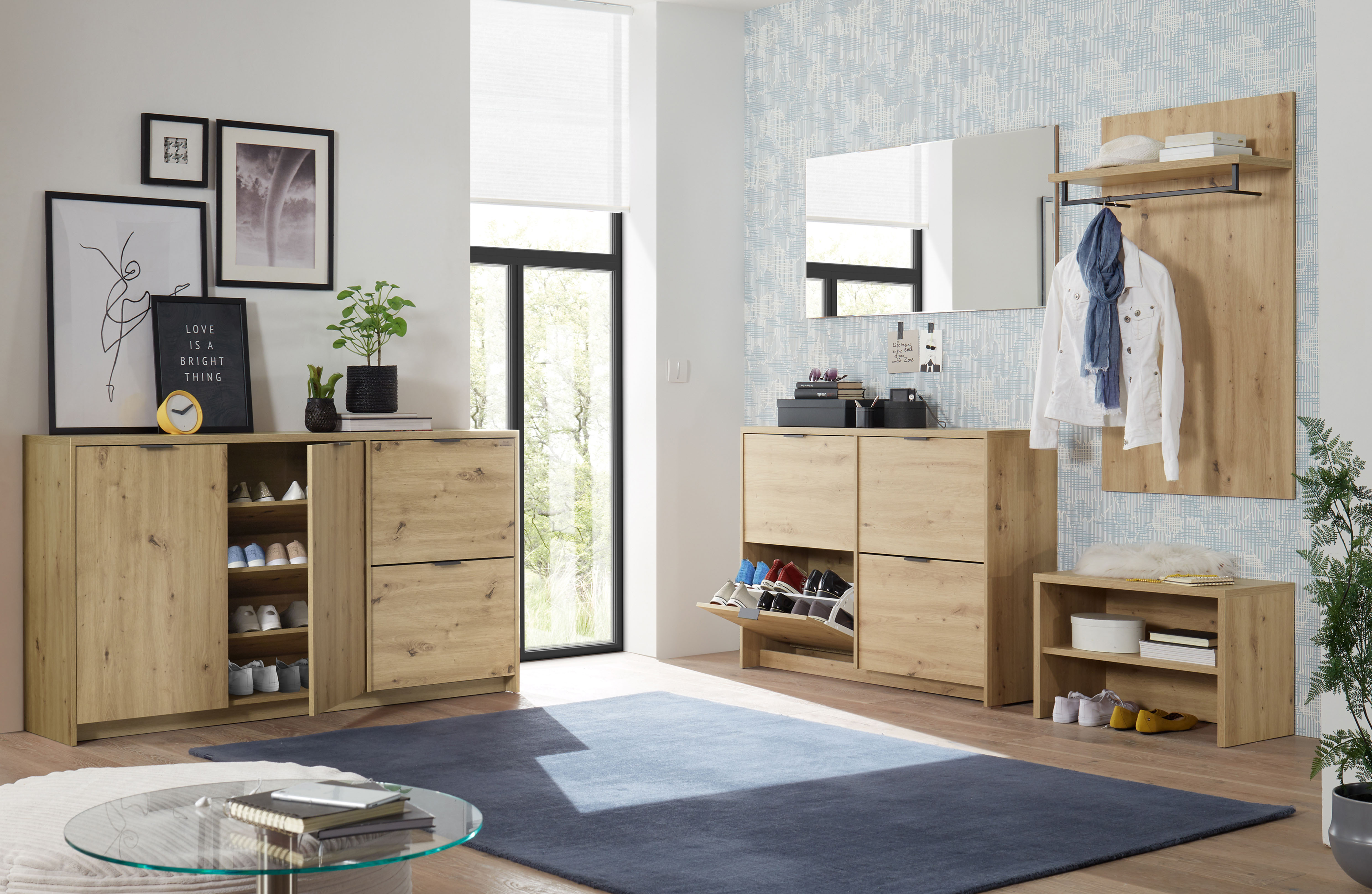 Bank MÄUSBACHER Sitzbänke Gr. B/H/T: 70 cm x 45 cm x 35 cm, braun (asteiche) Sitzbänke