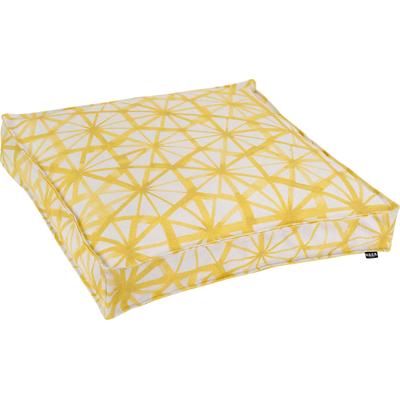 Bodenkissen H.O.C.K. "Kami", gelb (gelb, gemustert), B:60cm H:10cm L:60cm, Polyester, Dekokissen_Sitzkissen_Kissenhüllen, mit geometrischen Muster Image