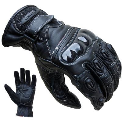 Motorradhandschuhe PROANTI Gr. L, schwarz, Handschuhe, L, Obermaterial: 100% Rindsleder. Innenfutter: 100% Polyester, aus Leder, kurz geschnitten Image